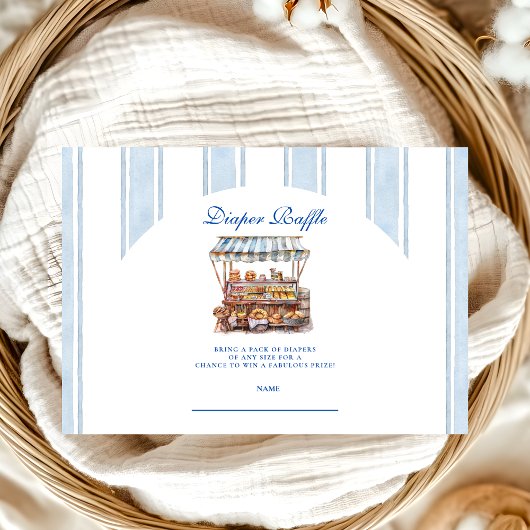 アーチブルー農家市場ベビーおむつラッフル エンクロージャーカード
