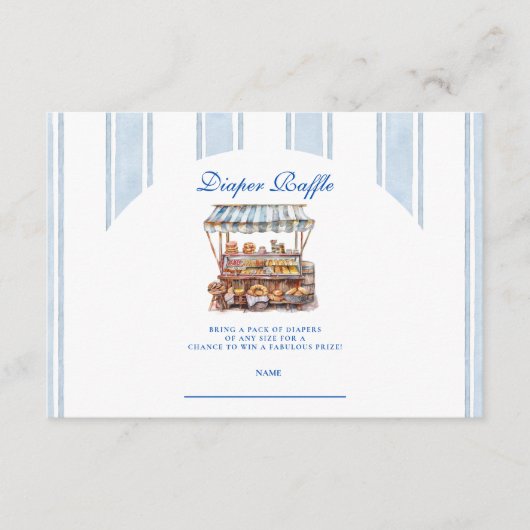 アーチブルー農家市場ベビーおむつラッフル エンクロージャーカード (正面)