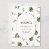 アーチホリモダンベリーメリークリスマス シーズンカード (正面)