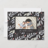 アーチホリーベリー葉ズクリスマス写真 シーズンカード (裏面)