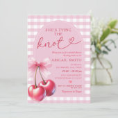 アーチボウ彼女は知っているさくらんぼブライダルシャワー 招待状 (スタンド正面)