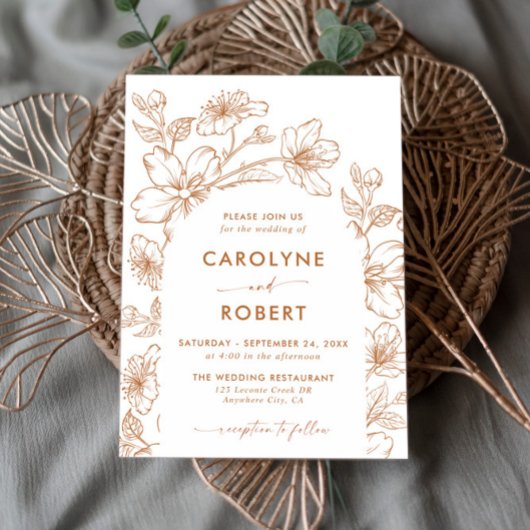 アーチボタニカルフローラ結婚式招待状 招待状