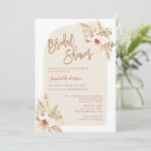 アーチボホテラコッタパンパスグラスブライダルシャワー 招待状 (スタンド正面)