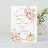 アーチボホパンパスグラスアンドパンプキンブライダルシャワー 招待状 (スタンド正面)