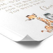 アーチボホフローラサファリベイビーシャワーマムオーササイン ポスター (角)