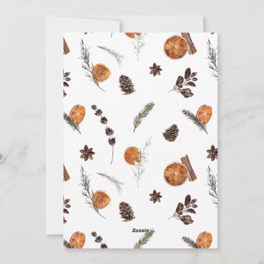 アーチボホモダンウィンターシトラスメリークリスマスホール シーズンカード (裏面)