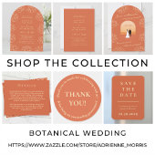 アーチボモダンタニカルオレンジ結婚式招待状 招待状