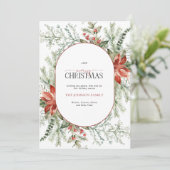 アーチポインセテモダンチアベリーメリークリスマスホリド シーズンカード (スタンド正面)