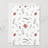 アーチポインセテモダンチアベリーメリークリスマスホリド シーズンカード (裏面)