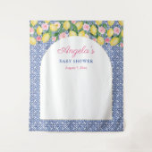 アーチポジターノレモン赤ちゃんシャワー写真の背景 タペストリー (正面)