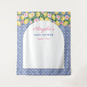 アーチポジターノレモン赤ちゃんシャワー写真の背景 タペストリー