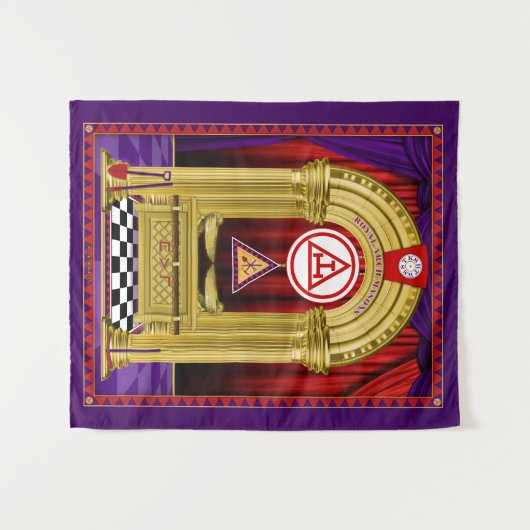 アーチマス王室のオン金ゴールドの柱と作業ツール タペストリー (正面(横))