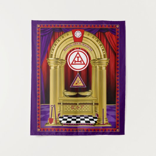 アーチマス王室のオン金ゴールドの柱と作業ツール タペストリー (正面)