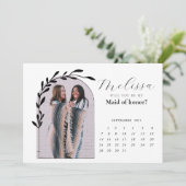 アーチミニマルモダンブリデスメイド提案カード 招待状 (スタンド正面)