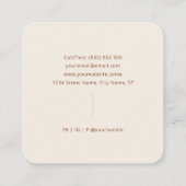 アーチミニマルモダンリストアーストーン スクエア名刺 (裏面)