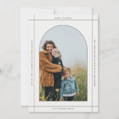 アーチミニマル型のクリスマス写真 シーズンカード (正面)