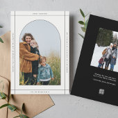 アーチミニマル型のクリスマス写真 シーズンカード