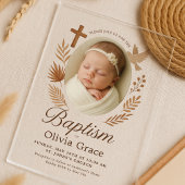 アーチミニマル型アクリル洗礼招待状 アクリル招待状