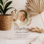 アーチミニマル型アクリル洗礼招待状 アクリル招待状