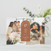 アーチメリーモダンクリスマスフォトホリデーカード 招待状 (スタンド正面)