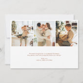 アーチメリーモダンクリスマスフォトホリデーカード 招待状 (裏面)