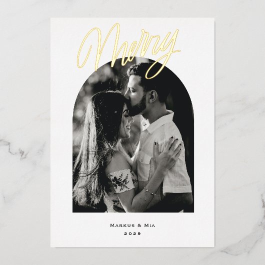 アーチメリーモダン 箔シーズンカード (正面)