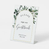 アーチモダンウォーター色の緑のゲストハウス 台座サイン (正面)