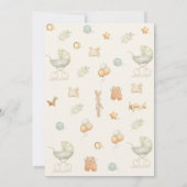 アーチモダンウォーター色シンプル服ベビーシャワー 招待状 (裏面)