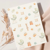 アーチモダンウォーター色シンプル服ベビーシャワー 招待状