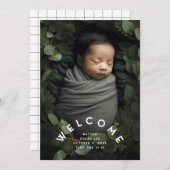 アーチモダンェルウェルカム誕生写真の発表 案内状 (正面/裏面)