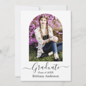 アーチモダンク書道卒業パーティー 招待状 (正面)