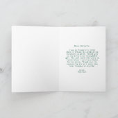 アーチモダングリーンカラーブロックフォト卒業 サンキューカード (内部)