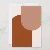 アーチモダングルーヴィレトロテラコッタ結婚ズ 招待状 (裏面)