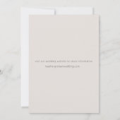 アーチモダンセージグリーン結婚式招待状 招待状 (裏面)