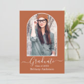 アーチモダンテラコッタ卒業パーティー 招待状 (スタンド正面)