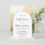 アーチモダンテラコッタ&セージブライダルシャワー 招待状 (スタンド正面)