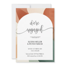 アーチモダンテラコッタ&セージ婚約パーティ