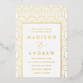 アーチモダンデコ結婚ズ 箔招待状