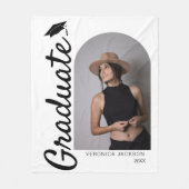 アーチモダント写真卒業 フリースブランケット (正面)