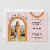 アーチモダント写真卒業 招待状 (正面)