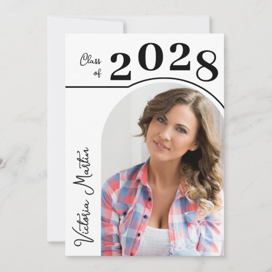 アーチモダント写真卒業 招待状 (正面)