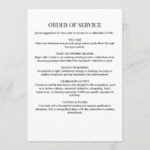 アーチモダント写真葬儀または追悼式 プログラム (裏面)