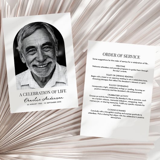 アーチモダント写真葬儀または追悼式 プログラム