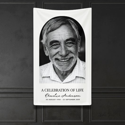 アーチモダント写真葬儀または追悼式 横断幕