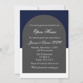 アーチモダンネイビービジネス企業のパーティー 招待状 (正面)