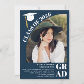 アーチモダンネイブルー5枚 招待状 (正面)