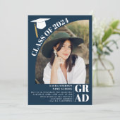 アーチモダンネイブルー5枚 招待状 (スタンド正面)