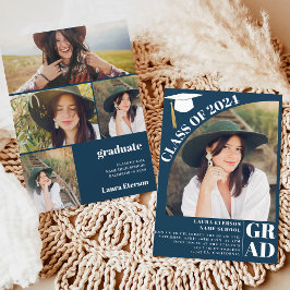 アーチモダンネイブルー5枚 招待状