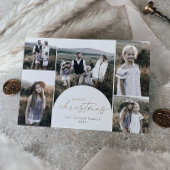 アーチモダンフォイル数々のフォトファミリーニュースクリスマス 箔シーズンカード