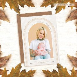 アーチモダンフォトクリスマスカード